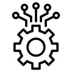 Digital technology gear icon 