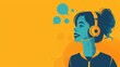 © Thann - A minimalist illustration of a customer service representative with a headset displaying a friendly smile and chat bubbles