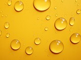 Fototapeta Łazienka - water droplets on all mustard, matte background