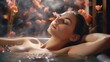 Luxurious day spa experience tailored for young beauty females, offering rejuvenating treatments and pampering, Ai Generated
