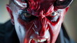 Wütender Teufel im Portrait / Teufel Wallpaper / Der Teufel in Nahsansicht / Ai-Ki generiert