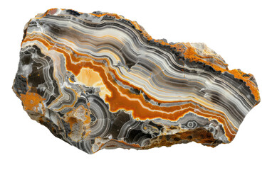 Wall Mural - Luminescent Stone: Stromatolite Edition isolated on transparent Background