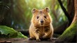 A Quokka in jungle forest background from Generative AI