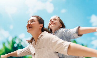 Poster - Happy family at nature