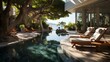 tropical resort pool
