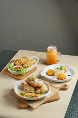 Various Indonesia food dishes