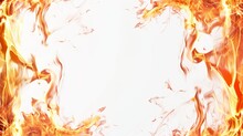 White Background Fire Art Border Copy Space Texture