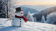 © rouda100 - Happy snowman during the winter