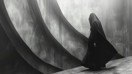 portrait of a woman in a burqa.