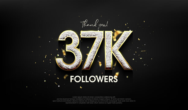 Luxurious design for a thank you 37k followers.