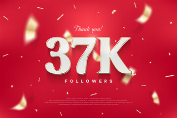 Poster - 37k elegant and luxurious design, vector background thank you for the followers.