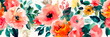 Vibrant watercolor floral pattern, perfect for adding a touch . Generative AI