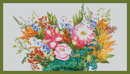 floral and botanicals vector background design.