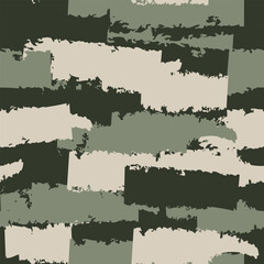 Wall Mural - Neutral Colour Abstract Brush Strokes Seamless Pattern Design