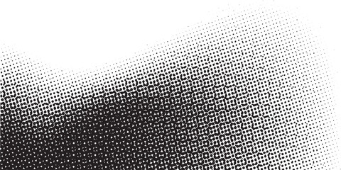 Canvas Print - Abstract halftone wave dotted background. Futuristic twisted grunge pattern, dot, circles. Vector modern optical pop art texture for posters, business cards, cover