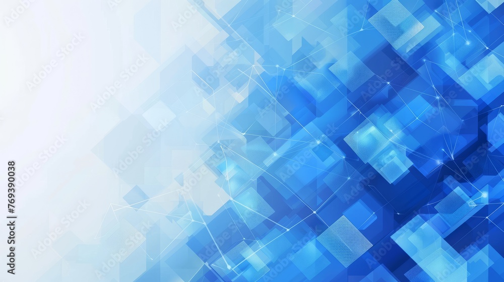 Blue tech geometry: abstract vector background with futuristic elements ...