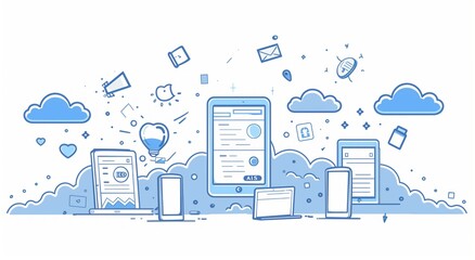 Modern Digital Communication Network With Mobile Devices and Cloud Technology