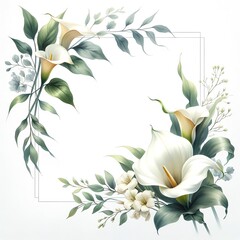 Wall Mural - Calla Lily Flowers Wedding Invitation Design