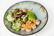 salad with shrimps and avocado