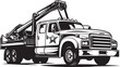 Rapid Response Tow Truck featuring Black Emblem Reliable Recovery Black Logo Design on Tow Truck