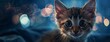 Feline Focus A Kitten's Eyes in the Spotlight Generative AI