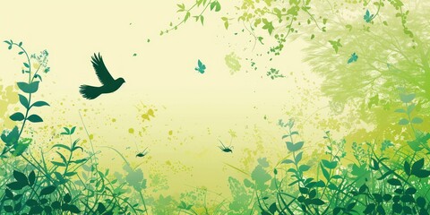 Wall Mural - Generate an image of vector nature background