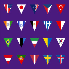 Poster - Vector illustration. Country flags collection
