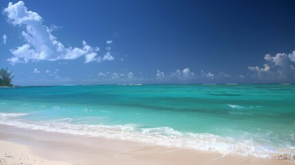 Wall Mural - turquoise ocean in front