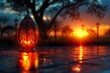 Luxury 3d lantern islamic festival background for ramadan kareem, eid al fitr, islamic holy month,