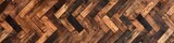 Fototapeta Las - Warm-toned wood floor showing an intricate blend of herringbone and chevron patterns, background, wallpaper, banner