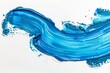 brush stroke creating waves in blue paint