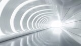 Fototapeta Fototapety do przedpokoju i na korytarz, nowoczesne - Illuminated Tunnel A Futuristic Glowing Pathway Generative AI