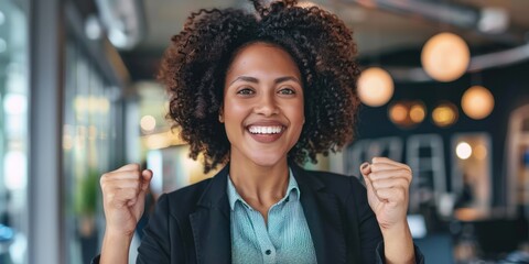 Wall Mural - Portrait of confident businesswoman in office