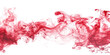 red smoke isolated on white or transparent