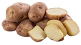 Fototapeta Lawenda - group of potatoes isolated on white or transparent png