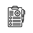 © WEBTECHOPS - Black line icon for requirements