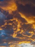 Fototapeta  - colorful and dramatic sunset clouds