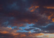 dramatic an colorful sunset clouds