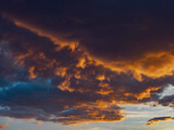 Fototapeta  - colorful and dramatic sunset clouds