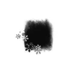 Wall Mural - Creative black winter, Christmas mask. Basis element for design on white background universal