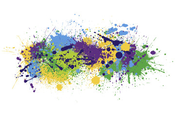 Wall Mural - Beautiful banner with bright colorful splash blots. Background for text. Vector illustration