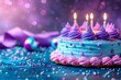 31st year birthday cake on isolated colorful pastel background 
