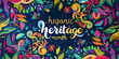 © LoL - National Hispanic heritage month. Spanish culture celebration poster, card for social media, networks