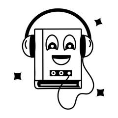 Poster - A glyph sticker of audio course book 