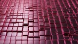 Fototapeta Tęcza - Futuristic pink shiny metallic square rectangular geometric sheets pattern background abstract minimalist modern technology from Generative AI