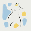 line art female shape illustration icon