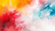 An abstract design featuring a blend of red, yellow, blue, pink, and white hues, evoking a sense of creativity and vitality in the background.