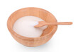 bowl of sour cream yogurt isolated on white background.