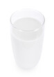 glass of milk on white background.