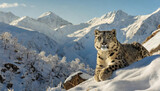 Fototapeta Uliczki - Snow Leopards in Himalayan Solitude